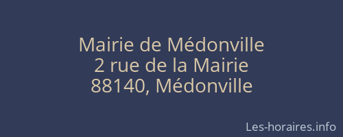 Mairie de Médonville