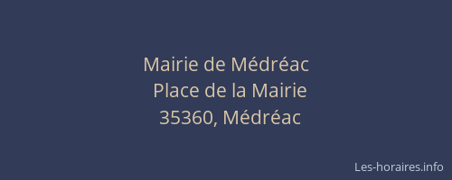 Mairie de Médréac
