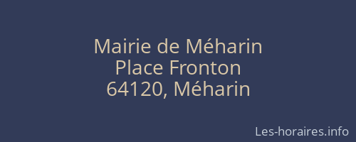 Mairie de Méharin