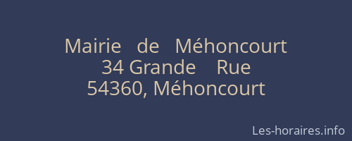 Mairie   de   Méhoncourt