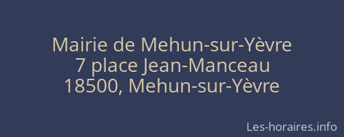Mairie de Mehun-sur-Yèvre