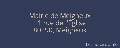 Mairie de Meigneux
