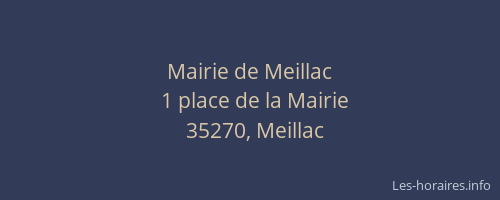 Mairie de Meillac