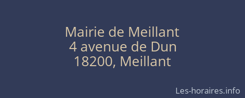 Mairie de Meillant
