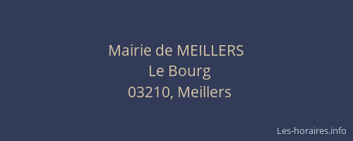 Mairie de MEILLERS