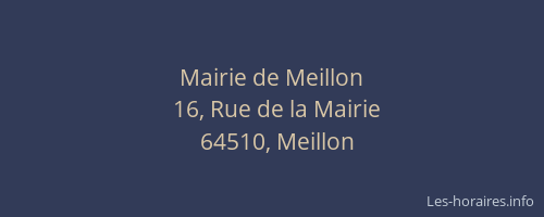Mairie de Meillon