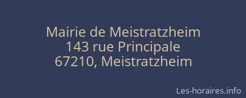 Mairie de Meistratzheim