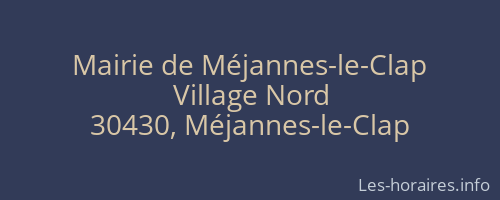 Mairie de Méjannes-le-Clap