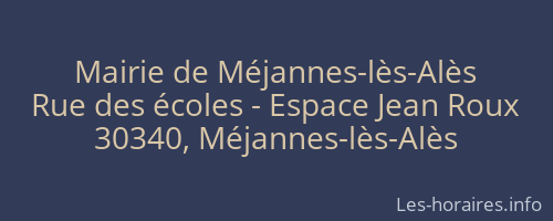 Mairie de Méjannes-lès-Alès