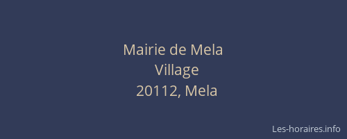 Mairie de Mela