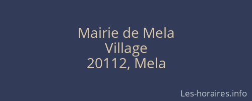 Mairie de Mela