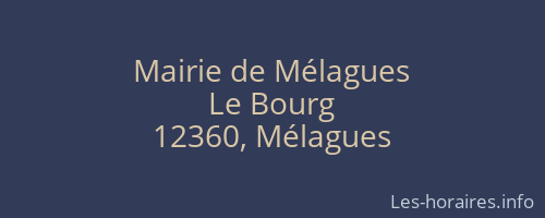 Mairie de Mélagues