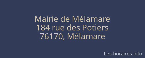 Mairie de Mélamare