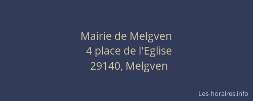 Mairie de Melgven