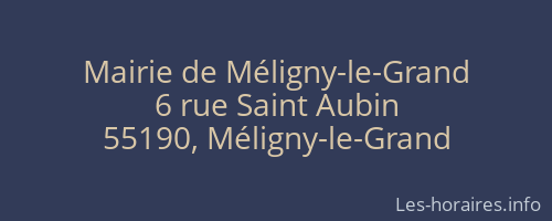Mairie de Méligny-le-Grand