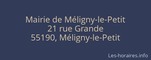 Mairie de Méligny-le-Petit