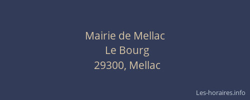 Mairie de Mellac