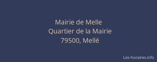 Mairie de Melle