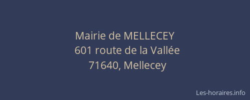 Mairie de MELLECEY
