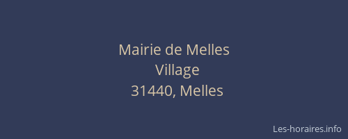 Mairie de Melles