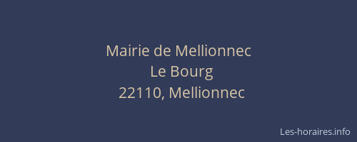 Mairie de Mellionnec