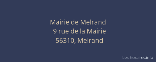 Mairie de Melrand