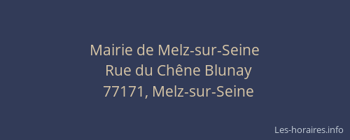 Mairie de Melz-sur-Seine