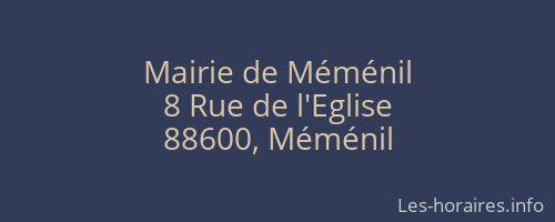 Mairie de Méménil