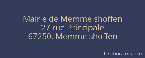 Mairie de Memmelshoffen