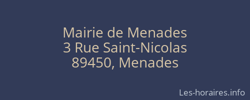 Mairie de Menades