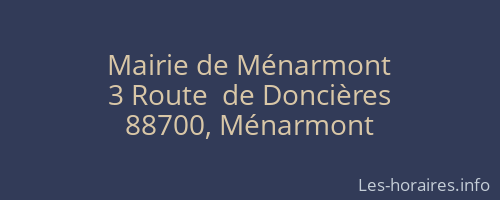 Mairie de Ménarmont