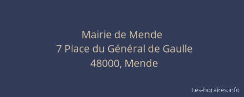 Mairie de Mende