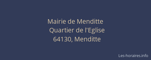 Mairie de Menditte
