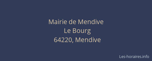 Mairie de Mendive