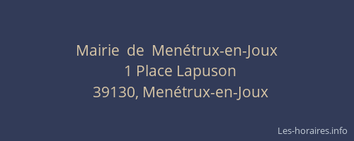 Mairie  de  Menétrux-en-Joux