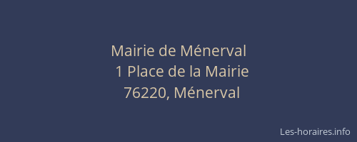 Mairie de Ménerval