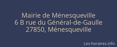 Mairie de Ménesqueville