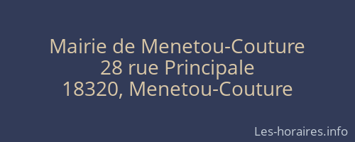 Mairie de Menetou-Couture