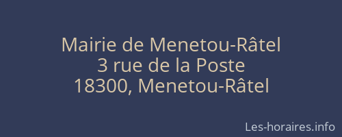 Mairie de Menetou-Râtel