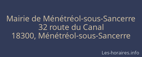 Mairie de Ménétréol-sous-Sancerre