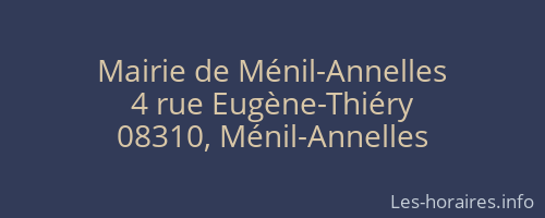 Mairie de Ménil-Annelles