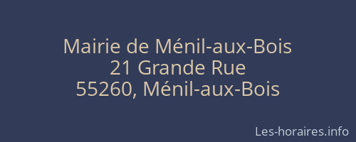 Mairie de Ménil-aux-Bois