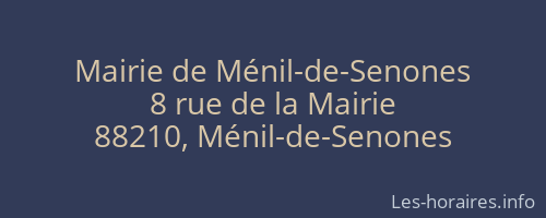 Mairie de Ménil-de-Senones
