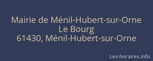 Mairie de Ménil-Hubert-sur-Orne