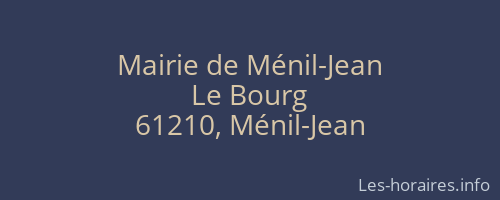 Mairie de Ménil-Jean