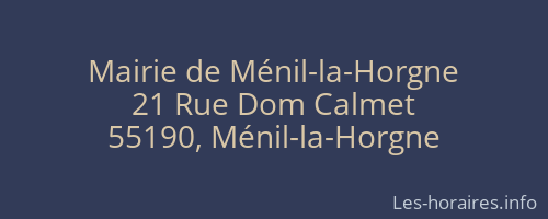 Mairie de Ménil-la-Horgne