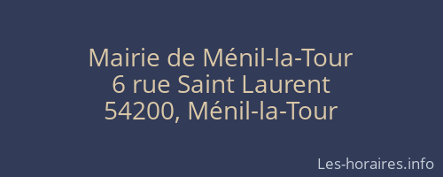 Mairie de Ménil-la-Tour