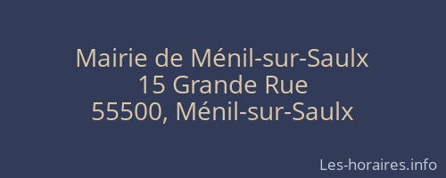 Mairie de Ménil-sur-Saulx
