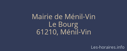 Mairie de Ménil-Vin