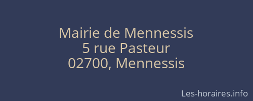 Mairie de Mennessis